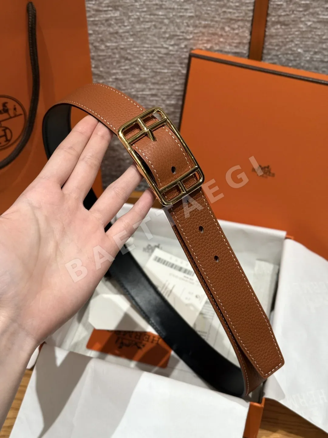 에르메스 케이프코드 32mm 리버시블 벨트 상세 이미지 4