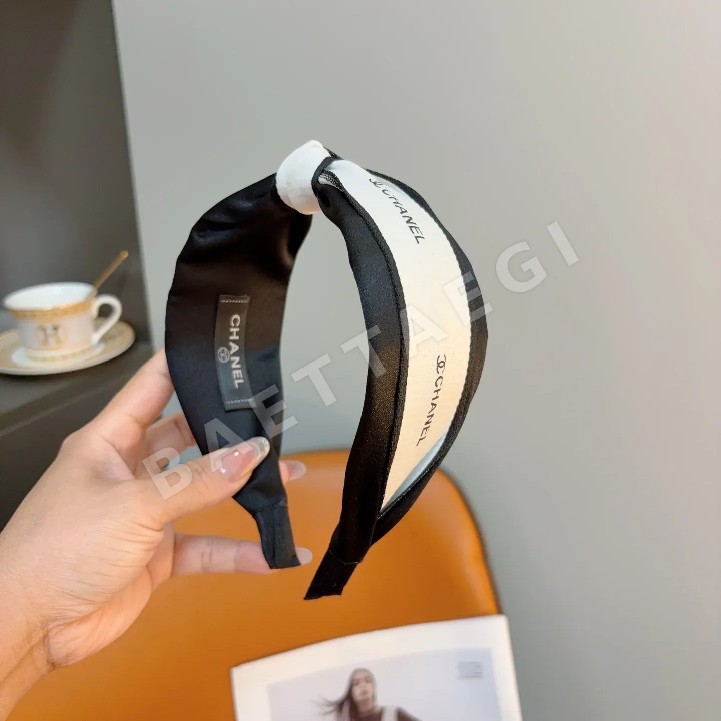 샤넬 더블 C 로고 헤드밴드 상세 이미지 3