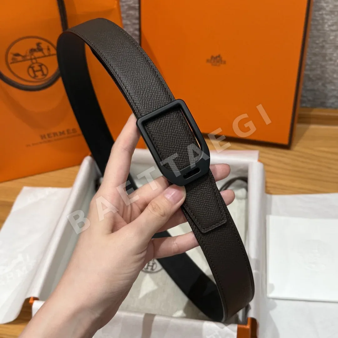 에르메스 조키 양면 앱송 가죽 벨트 상세 이미지 4