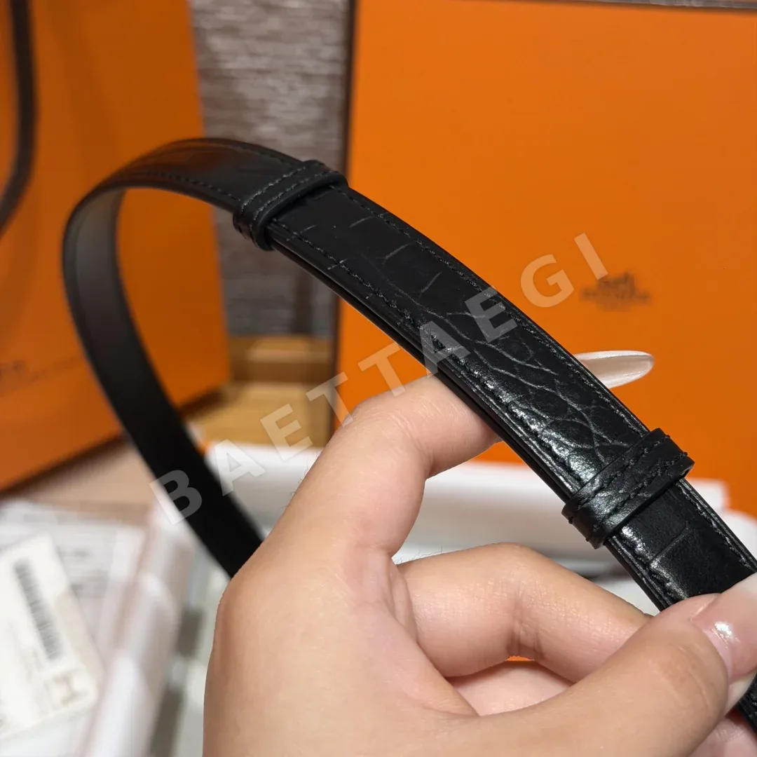 에르메스 켈리 버클 18mm 크로커다일 가죽 벨트 상세 이미지 9