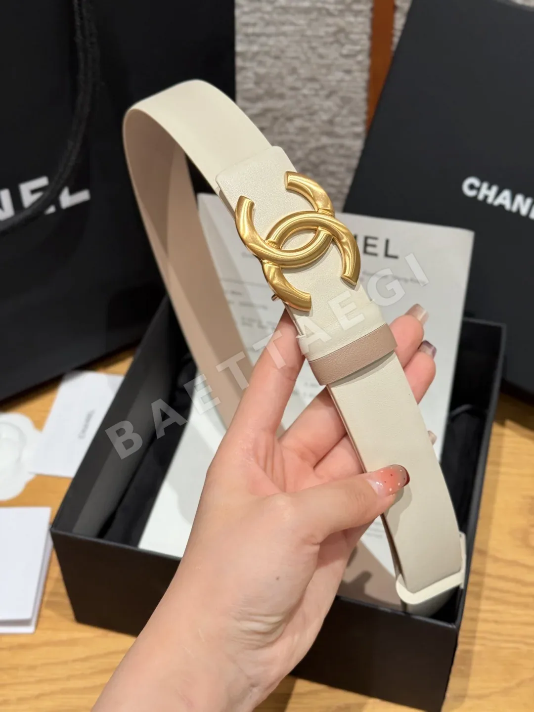 샤넬 양면 송아지가죽 벨트 상세 이미지 3