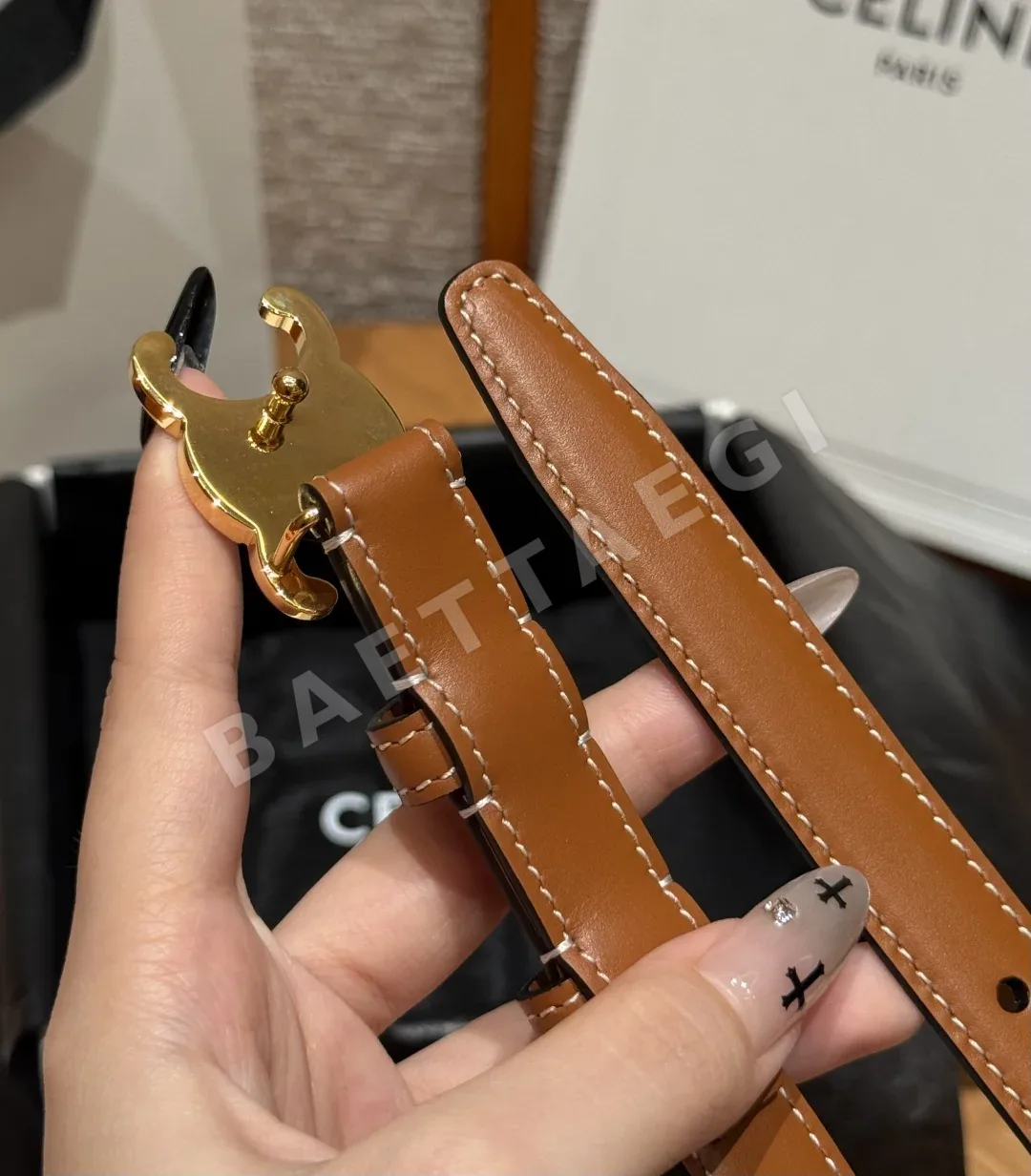 셀린느 트리옹 가죽 TRIOMPHE 18mm 벨트 상세 이미지 8