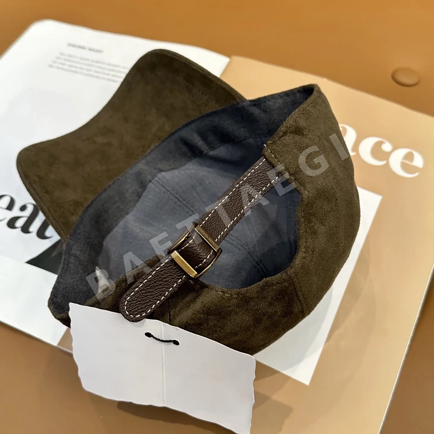 브루넬로쿠치넬리 가죽 스웨이드 베이스볼 캡 상세 이미지 3