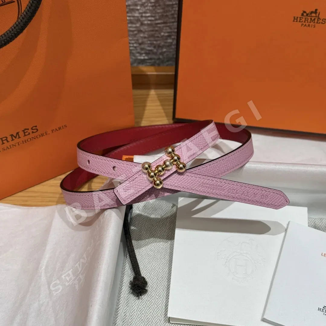에르메스 버블 버클 양면 가죽 벨트 상세 이미지 3