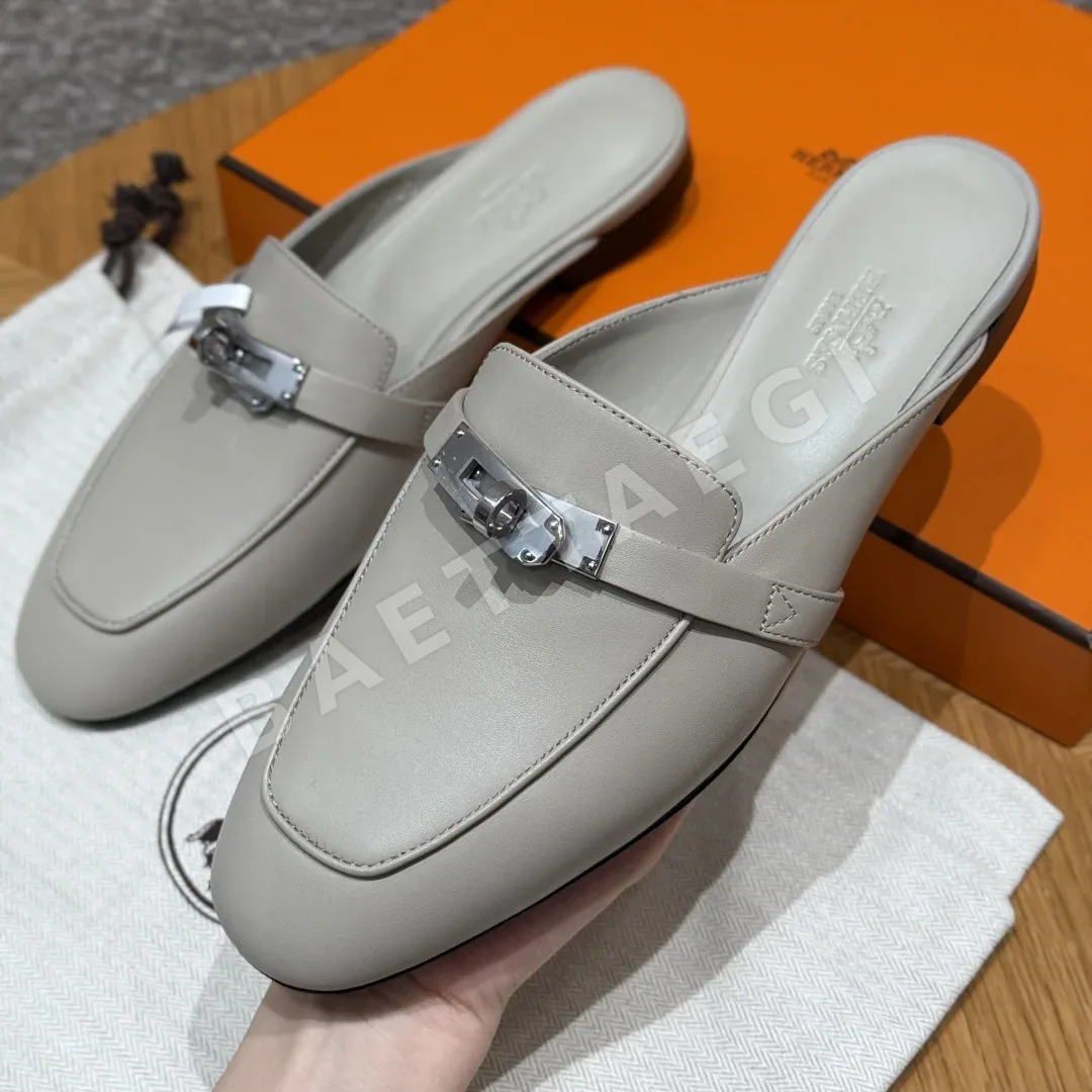 에르메스 이즈 뮬 Goatskin 페블 베이지 상세 이미지 2