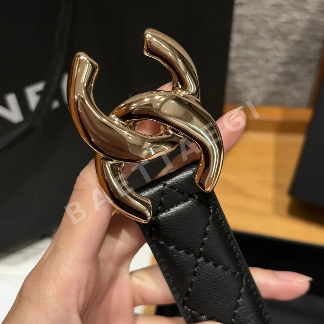 샤넬 램스킨 더블 C 메탈 로고 벨트 상세 이미지 6