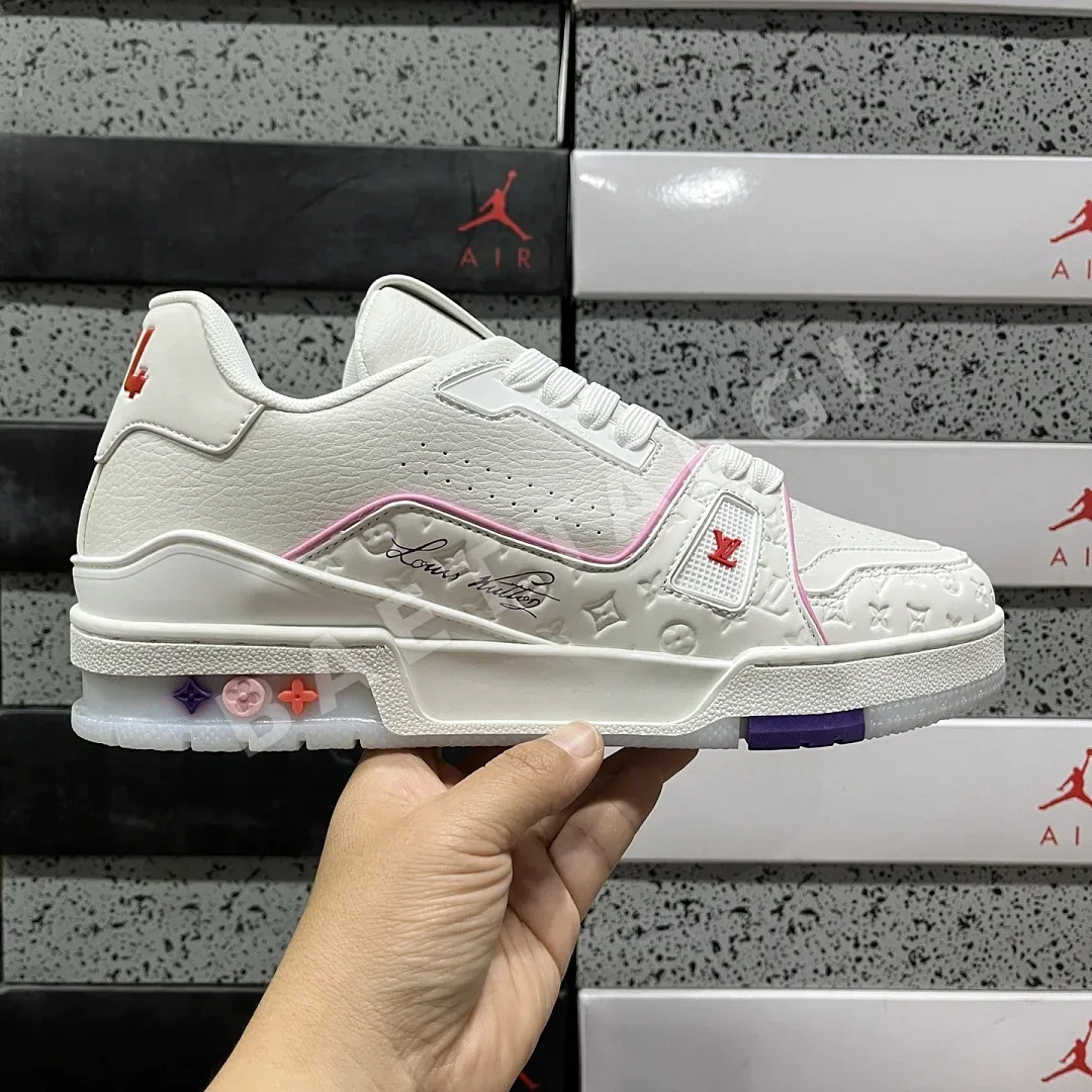 루이비통 [D1] V2 10 화이트 핑크 퍼플 205849 Louis Vuitton V2-10 상세 이미지 5