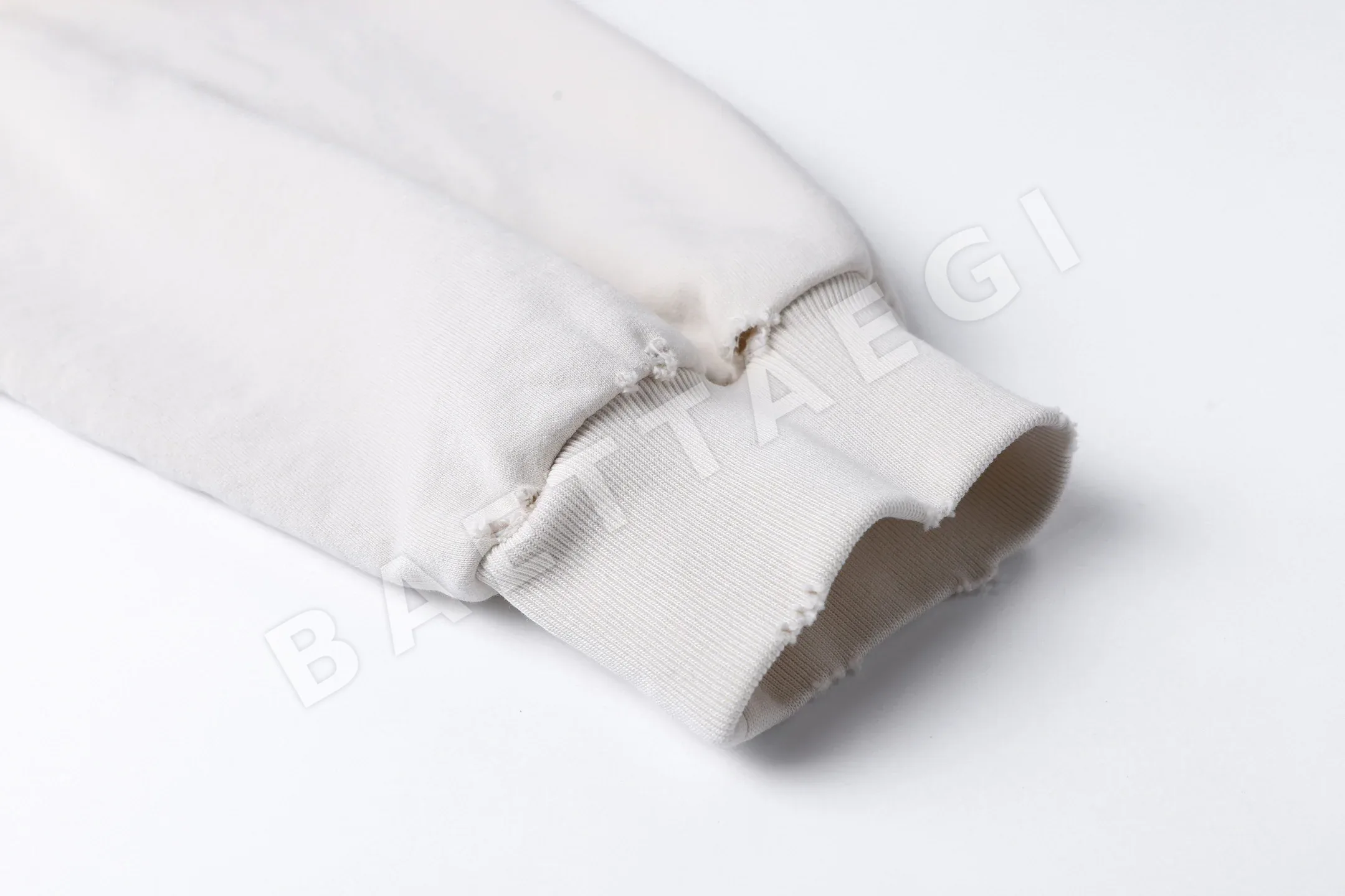 발렌시아가 블루 자수 지퍼 업 남성 후드 상세 이미지 8