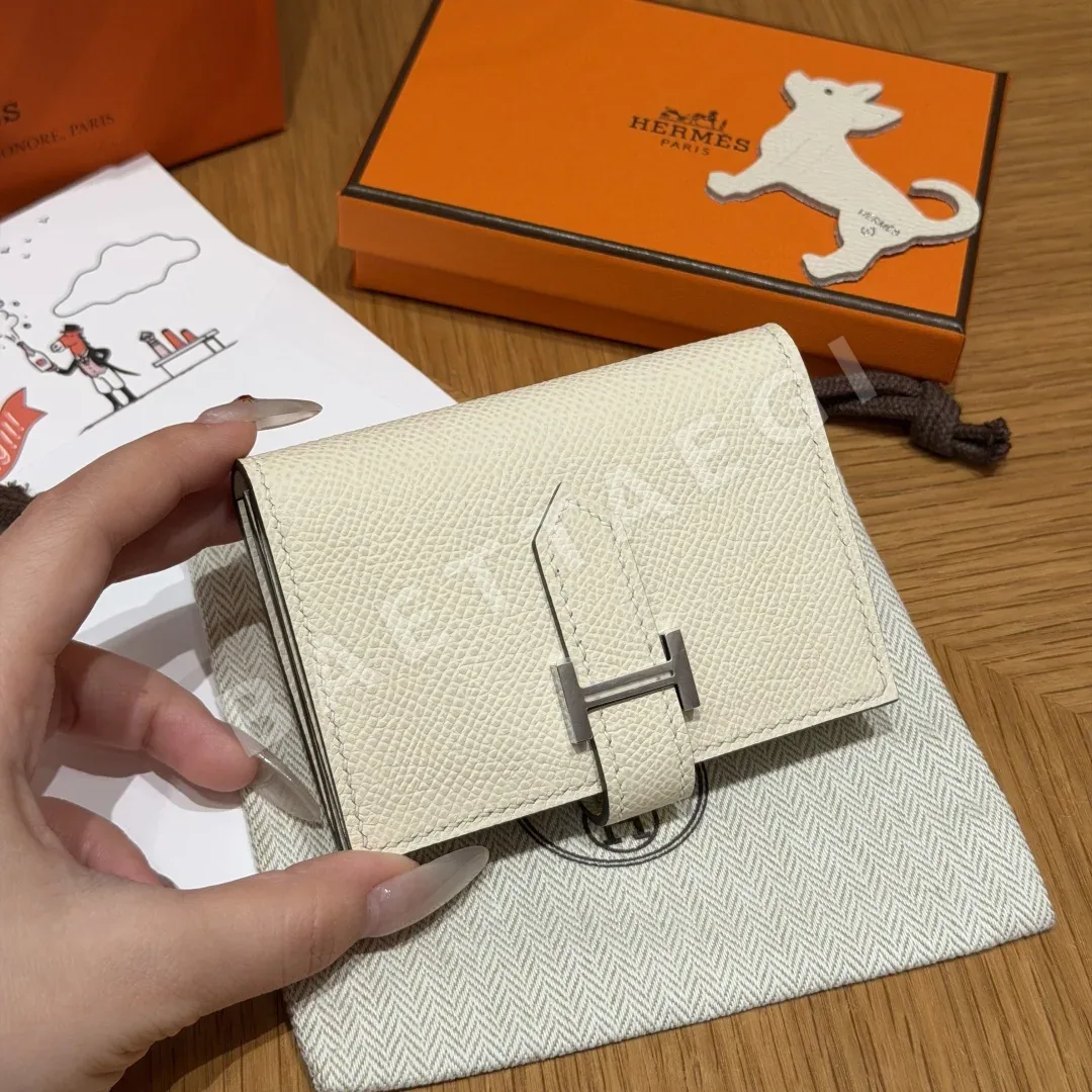 에르메스 베안 카드홀더 미니 앱송 가죽 지갑 154829