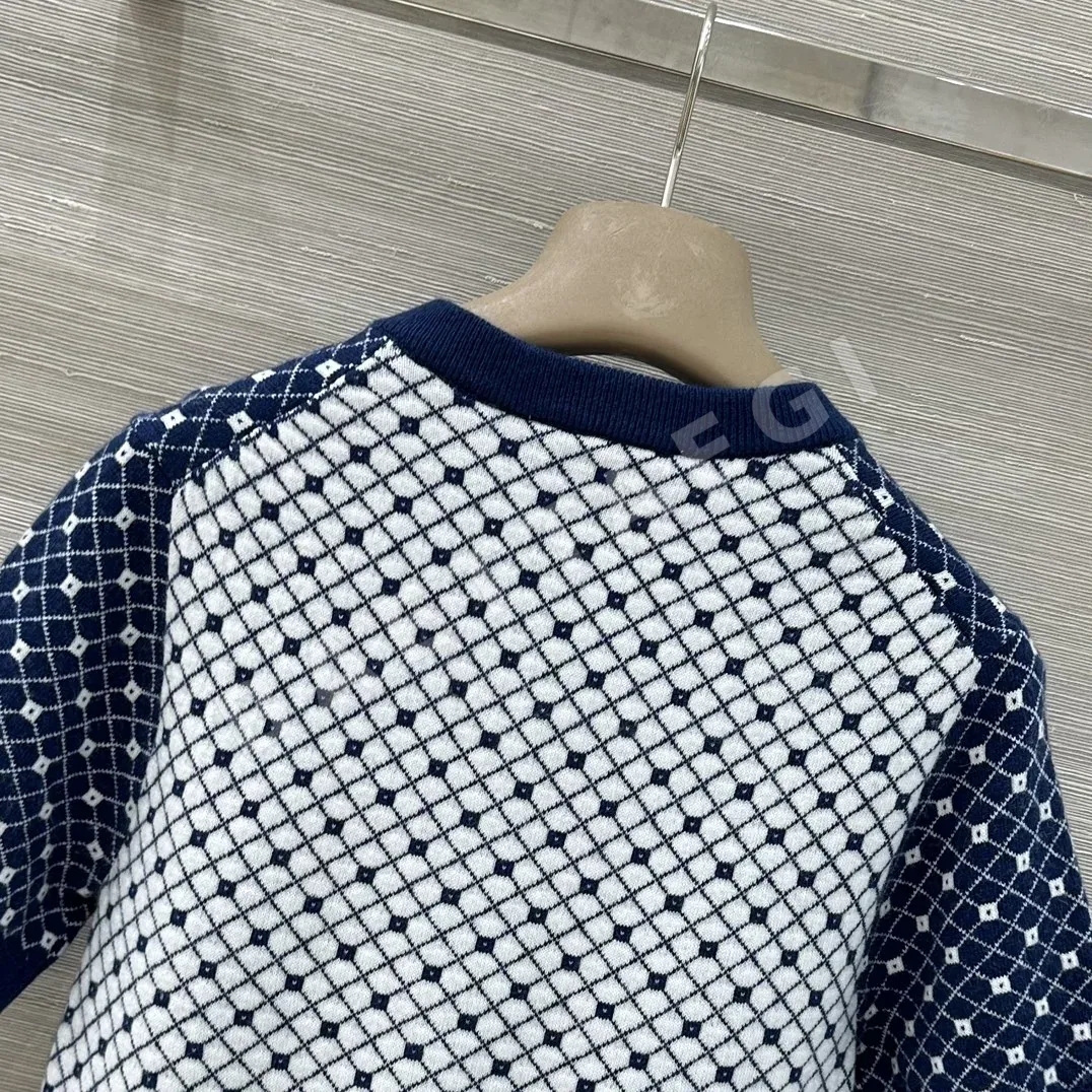 디올 자카드 기하학 무늬 반팔 니트 상세 이미지 9