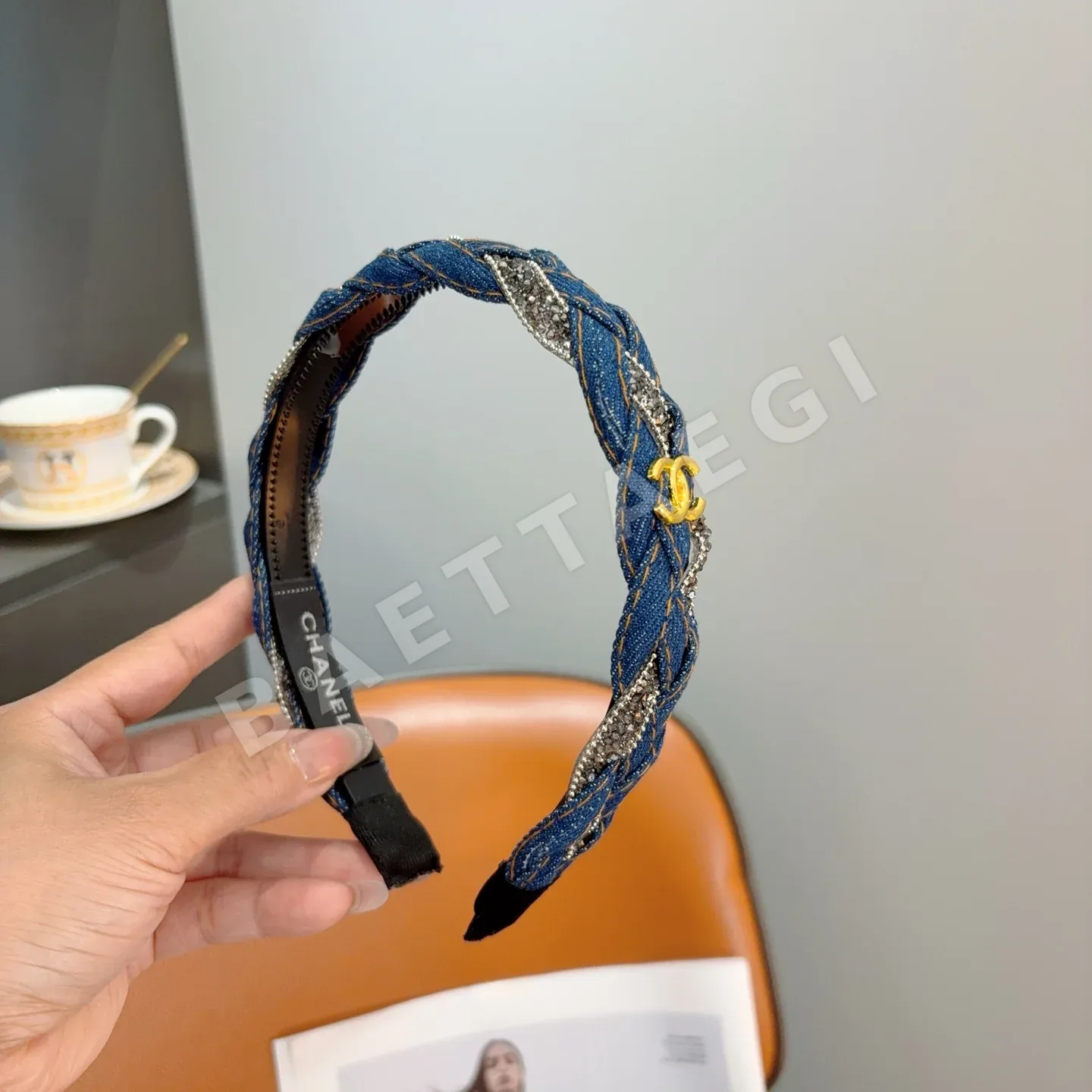 샤넬 데님 헤어밴드 182861
