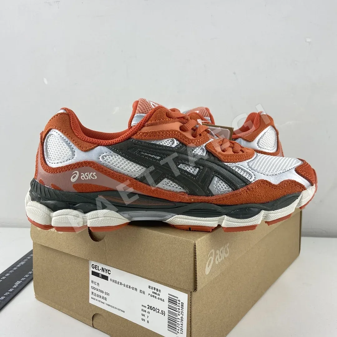 아식스 [M] 젤 NYC 1201A789-251 200500 Asics Gel-NYC Oatmeal Forest Green Orange 상세 이미지 6