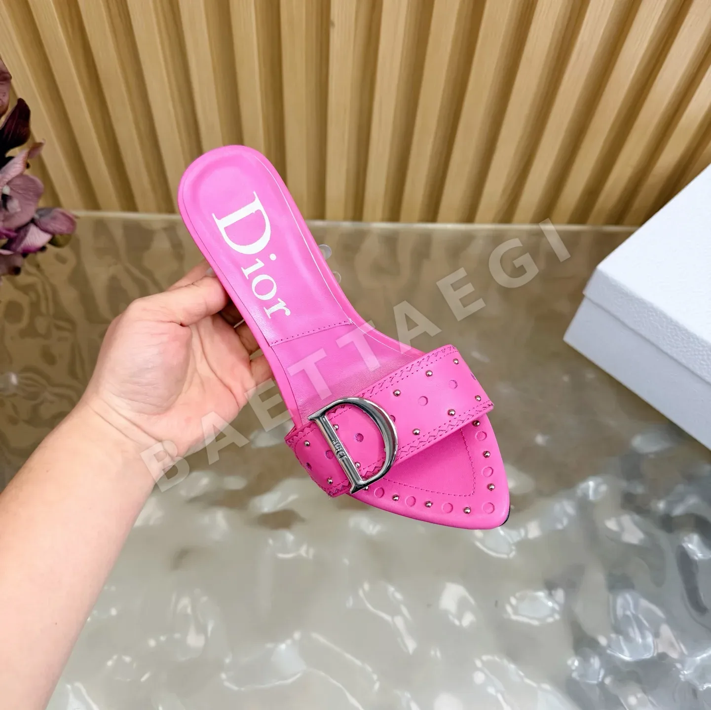 디올 빈티지 반길이 뮬 힐 8634 상세 이미지 8