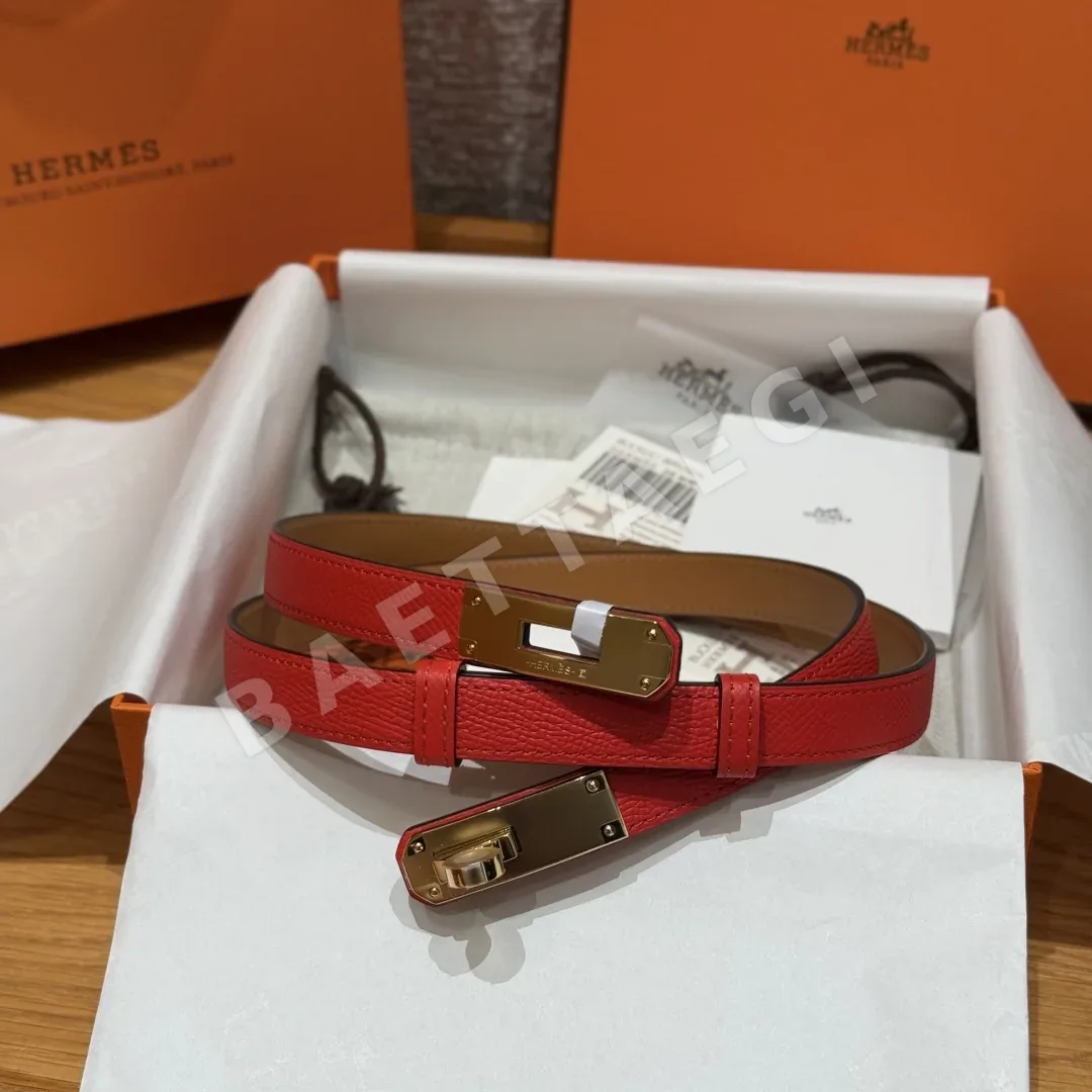 에르메스 켈리 팔라듐 가죽 벨트 176491
