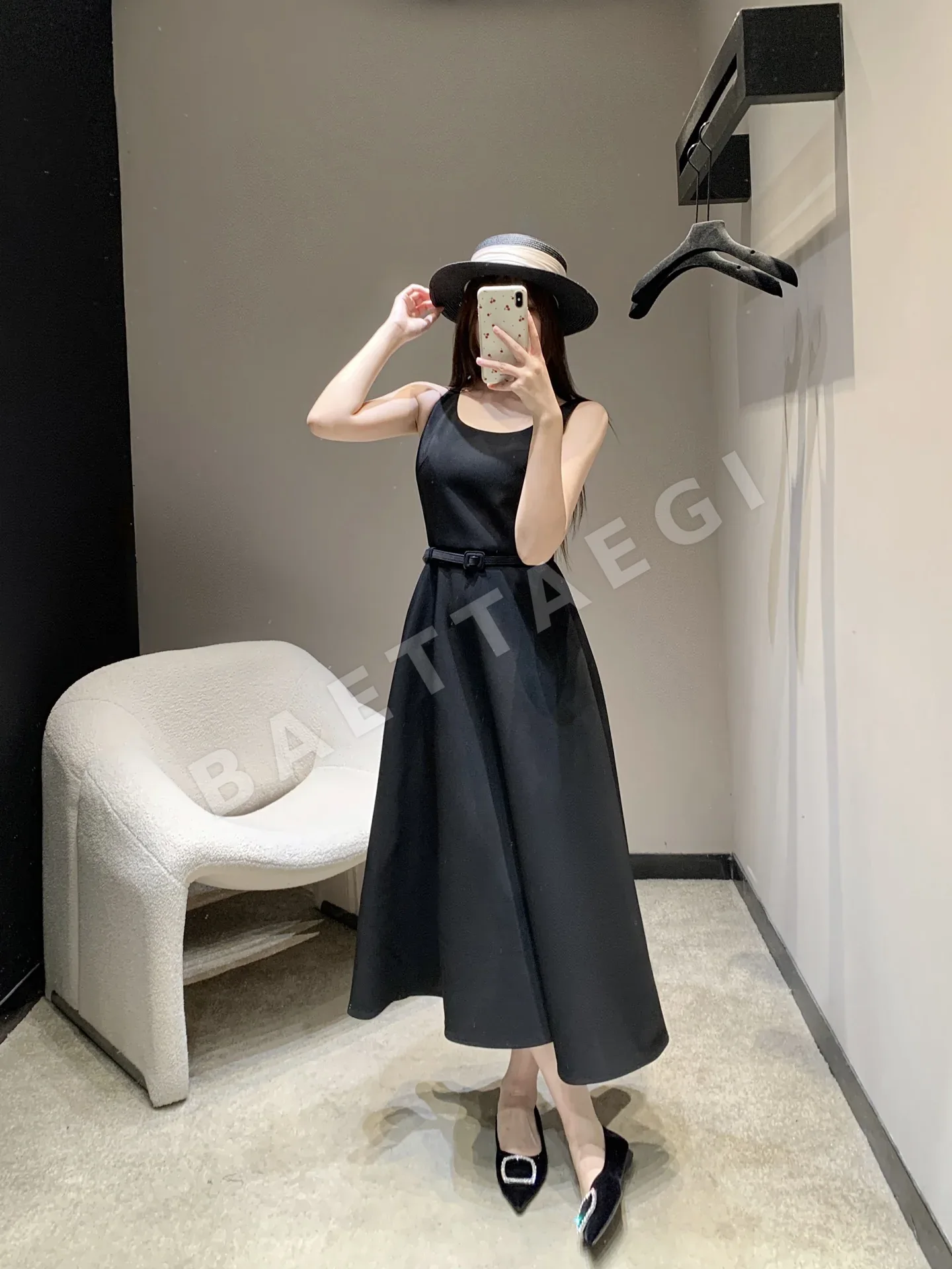 디올 울 실크 슬림핏 A라인 원피스 상세 이미지 9