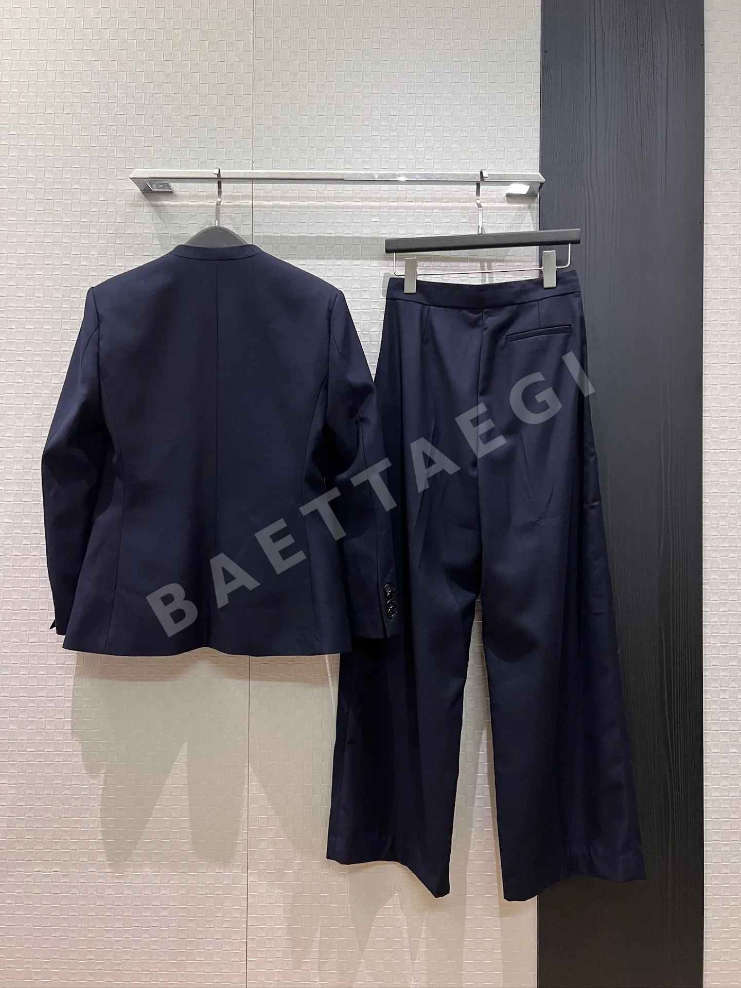 질샌더 울 V넥 블레이저 와이드 팬츠 세트 상세 이미지 8