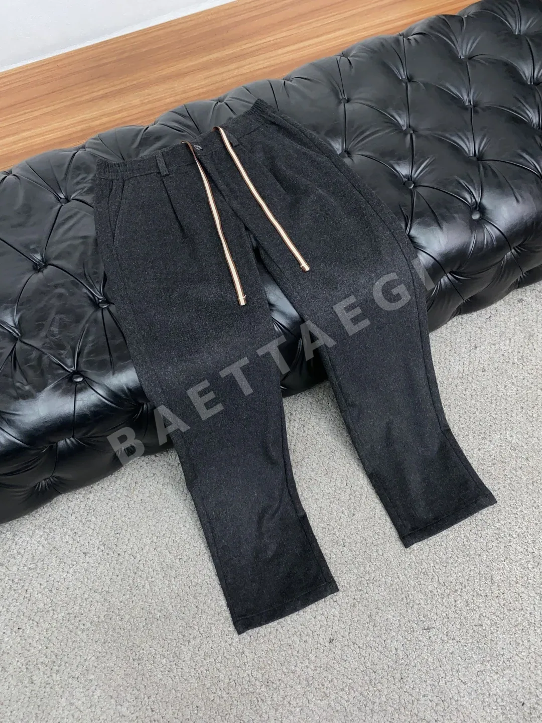 로로피아나 기모 울 밴딩 남성 바지 상세 이미지 6