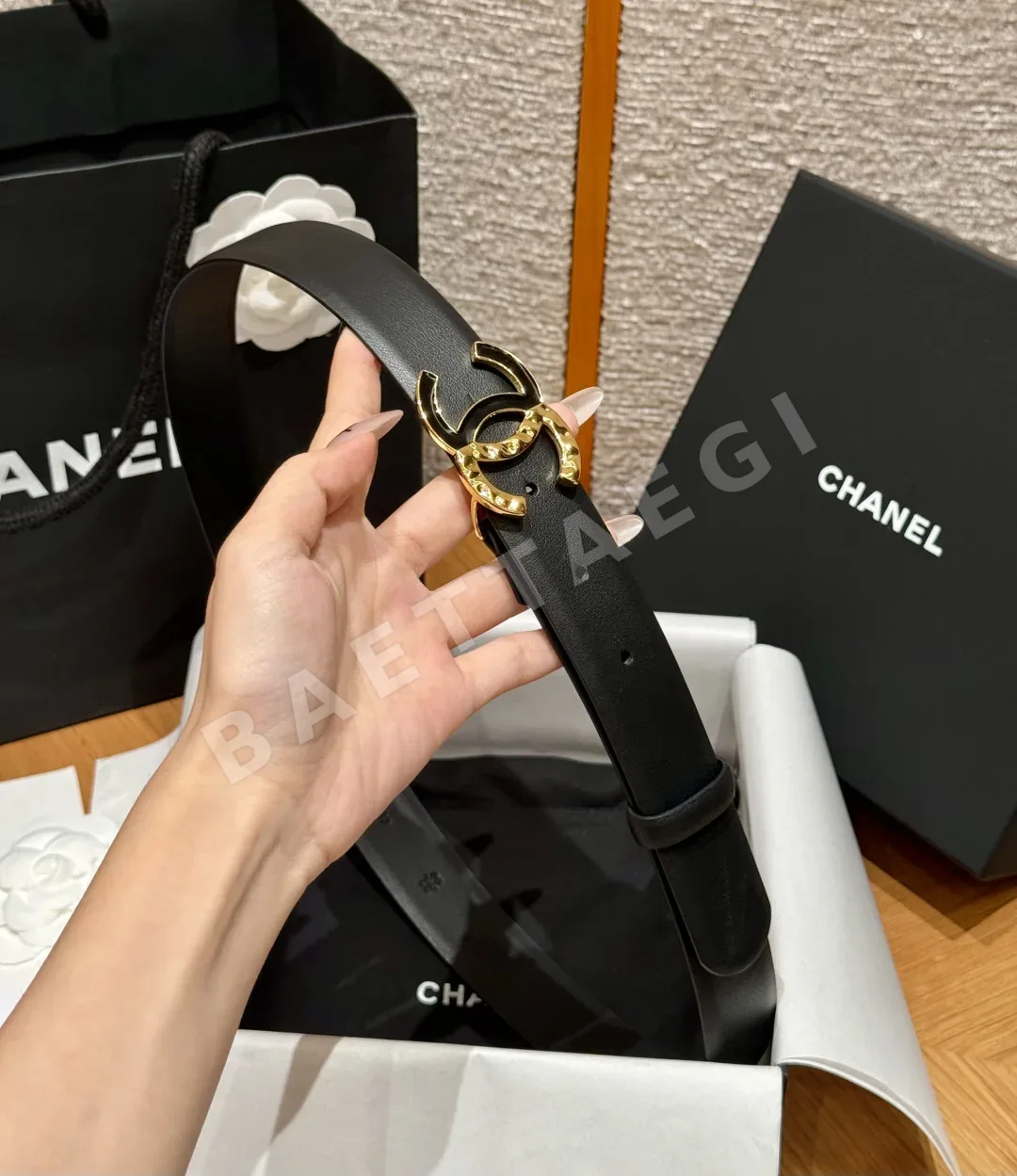 샤넬 클래식 더블 C 가죽 벨트 상세 이미지 7