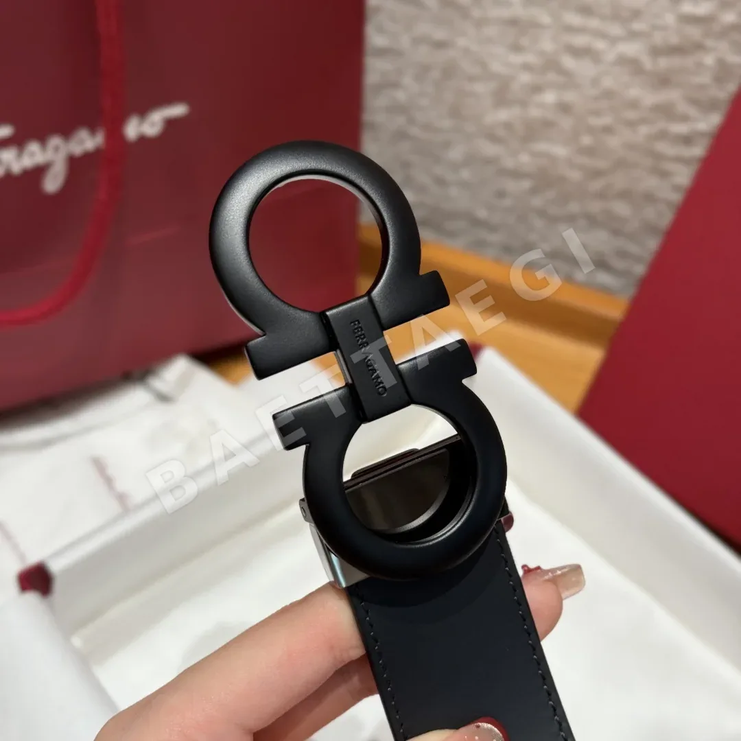 페레가모 간치니 버클 양면 가죽 벨트 상세 이미지 6