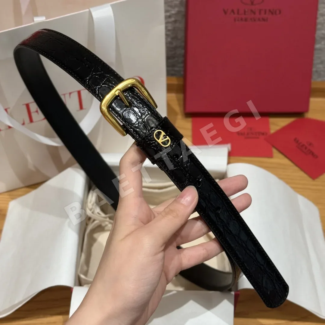 발렌티노 소가죽 스틸 버클 벨트 상세 이미지 7