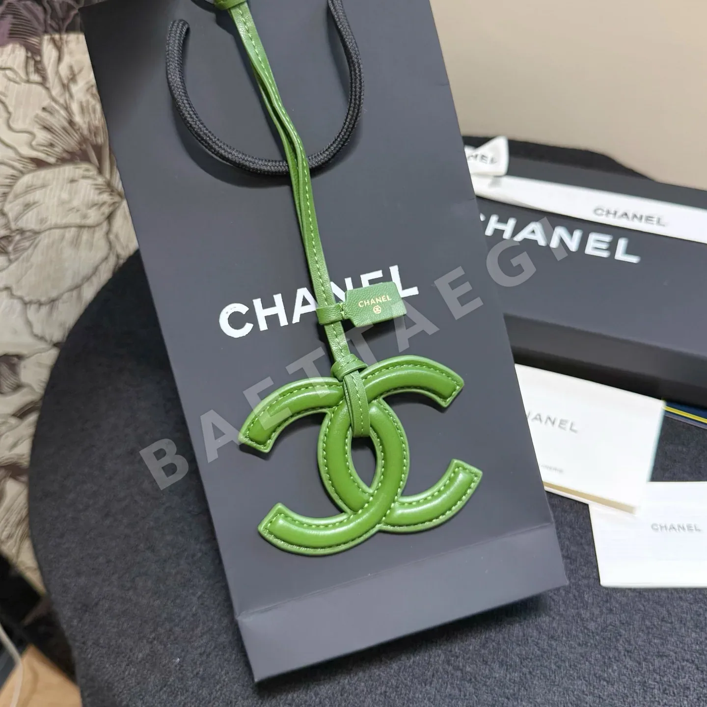 샤넬 램스킨 더블 C 키링 상세 이미지 3
