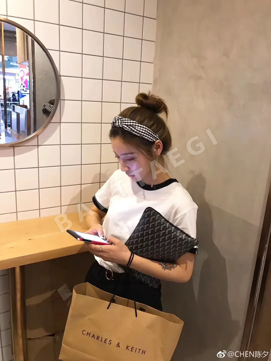 고야드 모노그램 캔버스 클러치백 77309