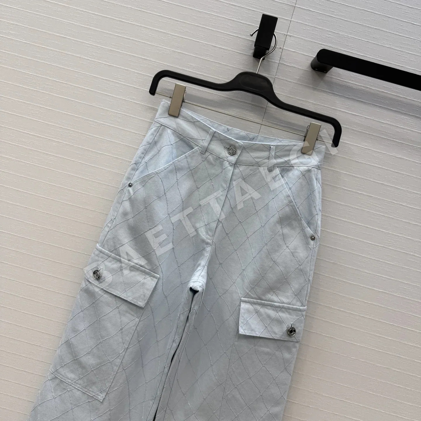 샤넬 다이아몬드 자수 스트레이트 레그 데님 바지 상세 이미지 2