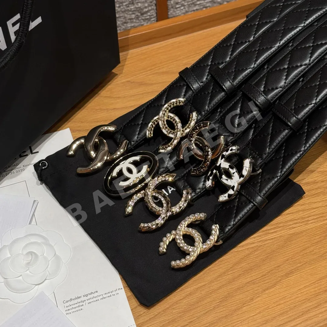 샤넬 더블 C 램스킨 벨트 174258