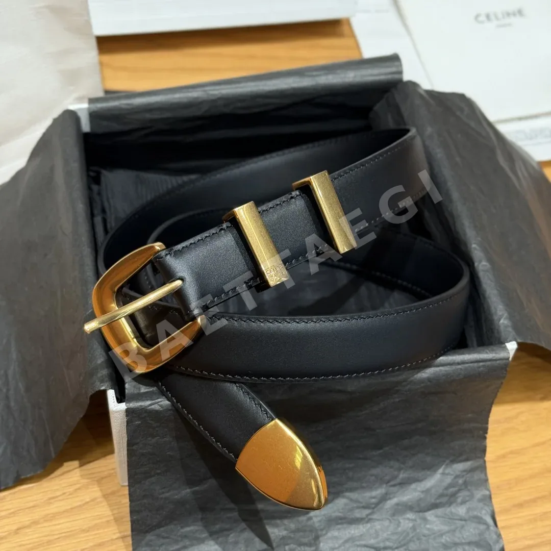 셀린느 JD280 웨스턴 가죽 벨트 179539