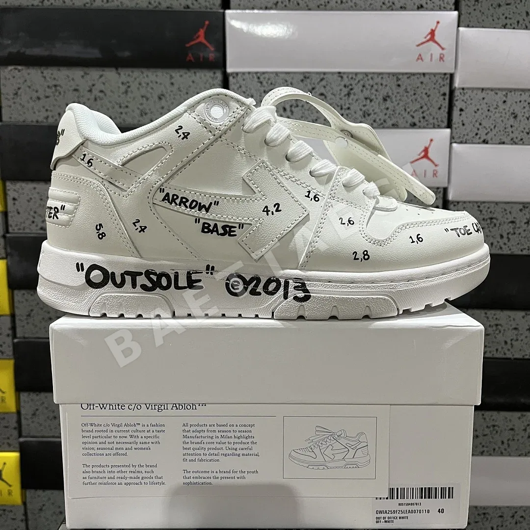 오프화이트 아웃 오브 오피스 OOO 로우 탑스 화이트 202439 Off White Out Of Office OOO Low Tops