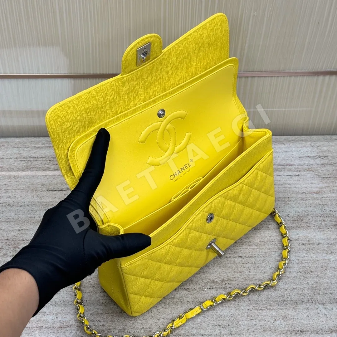 샤넬 은장 캐비어 가방 33298