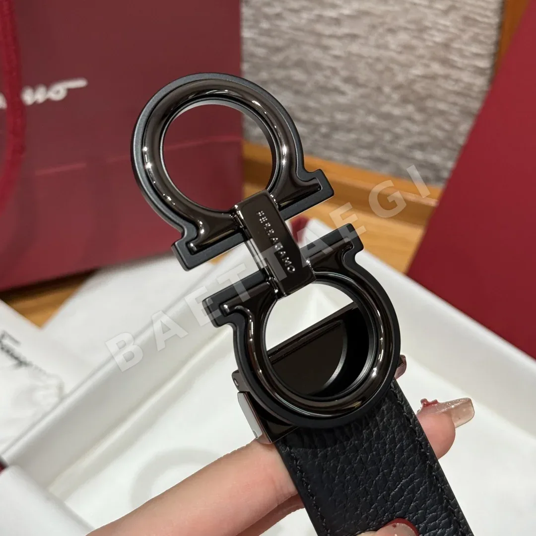 페레가모 간치니 버클 양면 가죽 벨트 상세 이미지 6