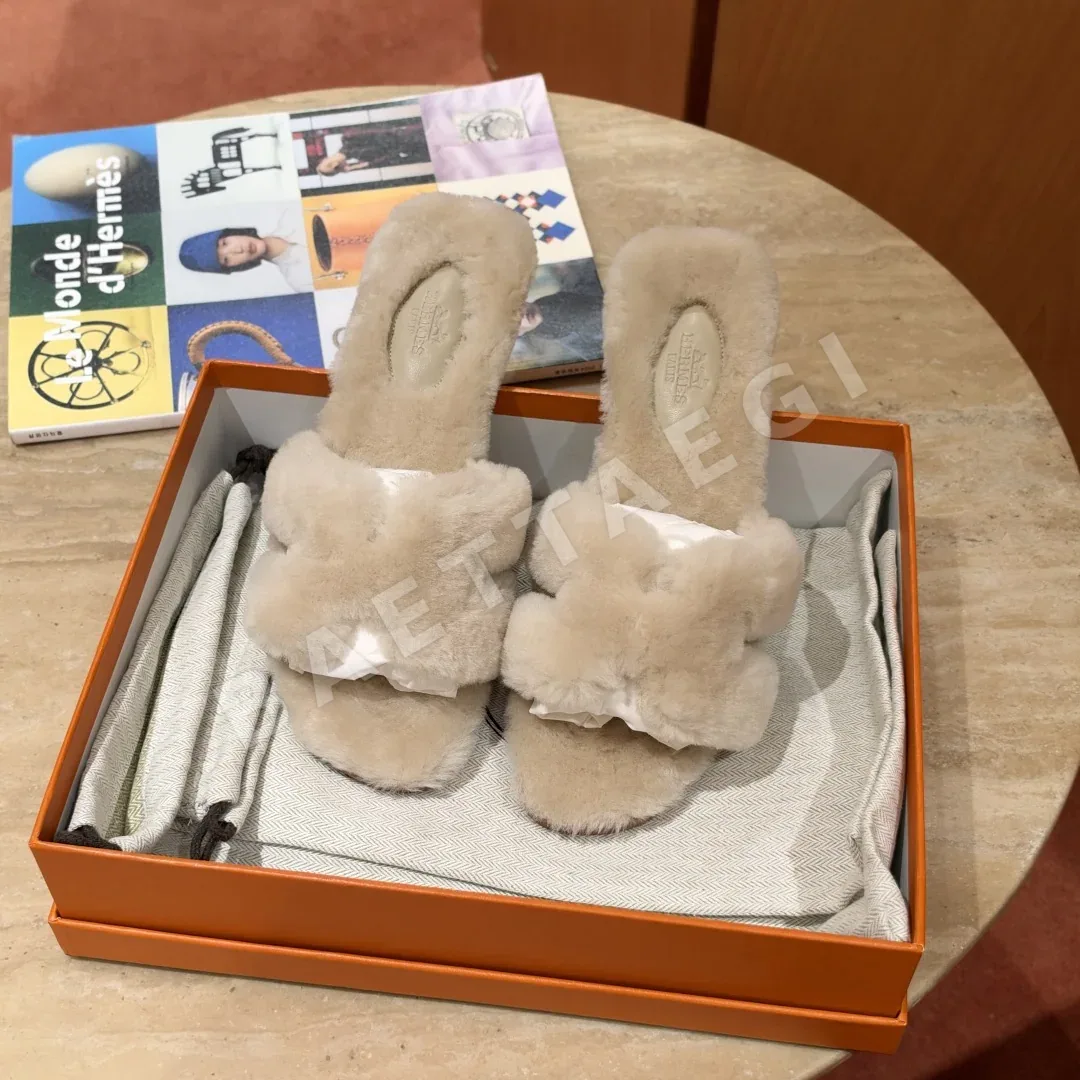 에르메스 오란 샌들 베이지 시프스킨 H 컷아웃 상세 이미지 7