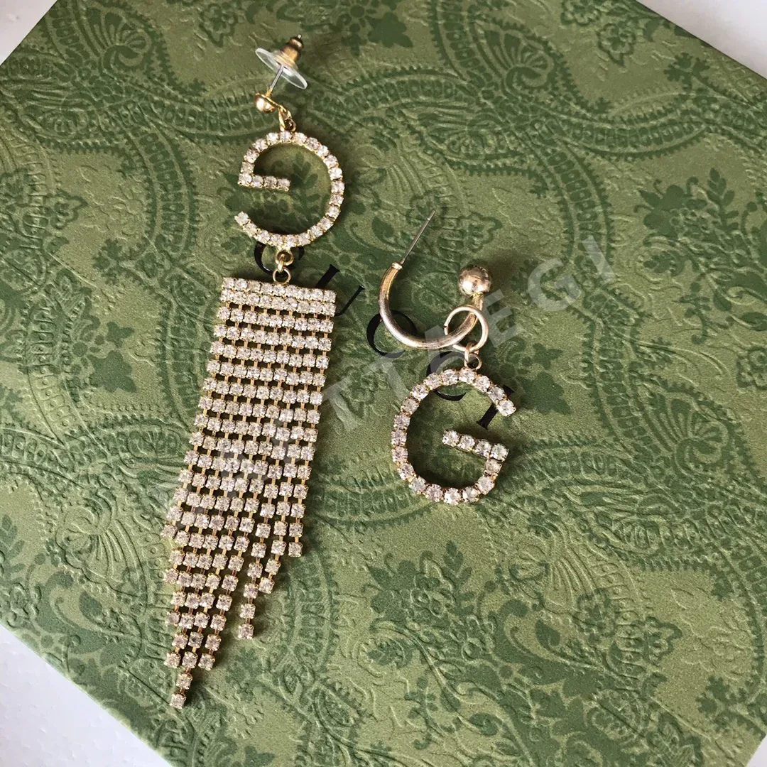 구찌 AB 스타일 태슬 스와로브스키 크리스탈 귀걸이 상세 이미지 4