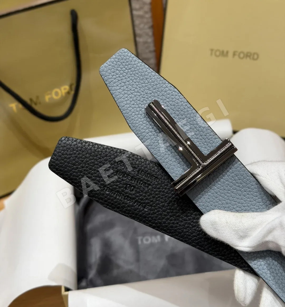 톰포드 TF T 버클 그레인 카프스킨 벨트 38mm 상세 이미지 6
