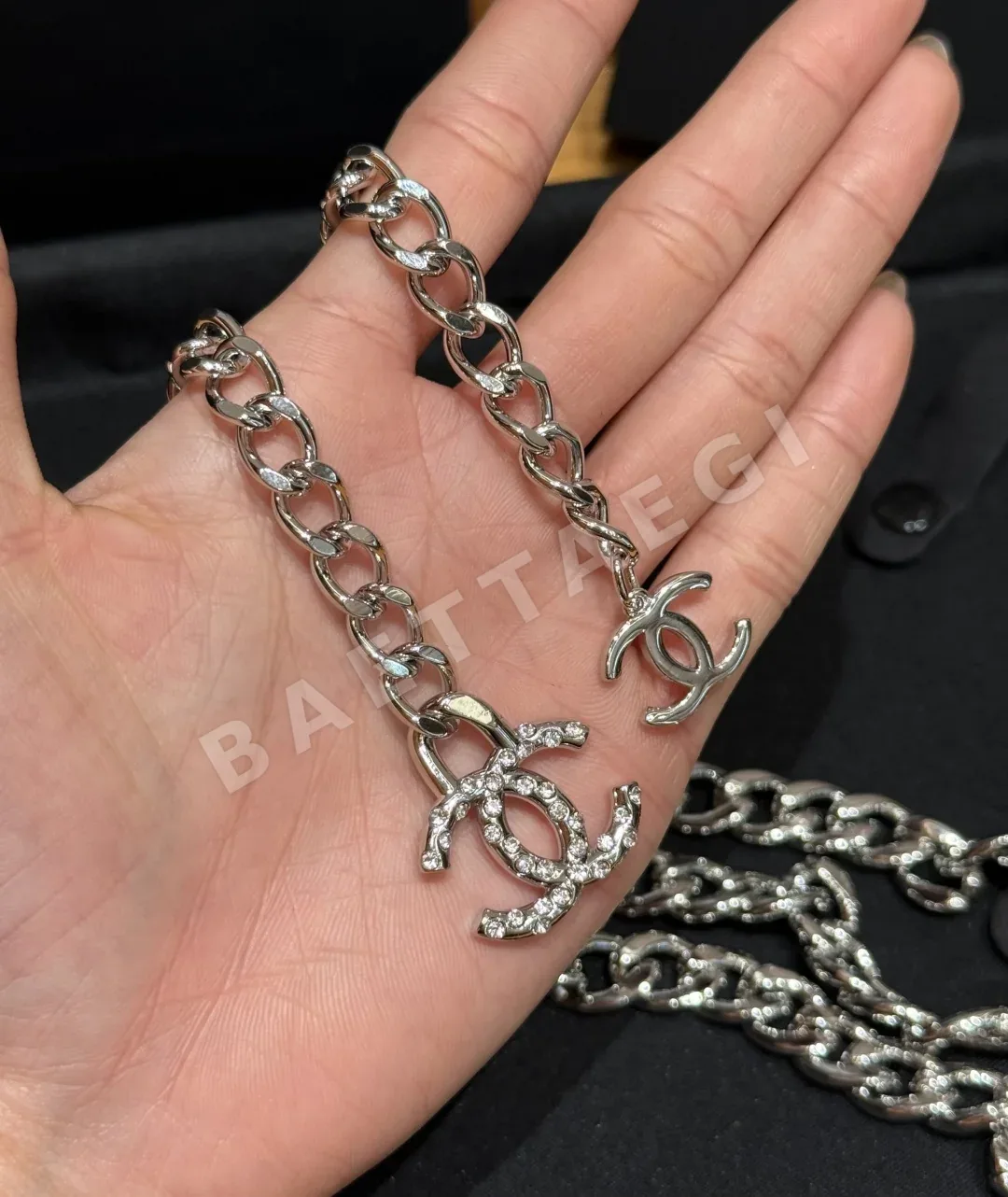 샤넬 더블 C 로고 체인 벨트 상세 이미지 5