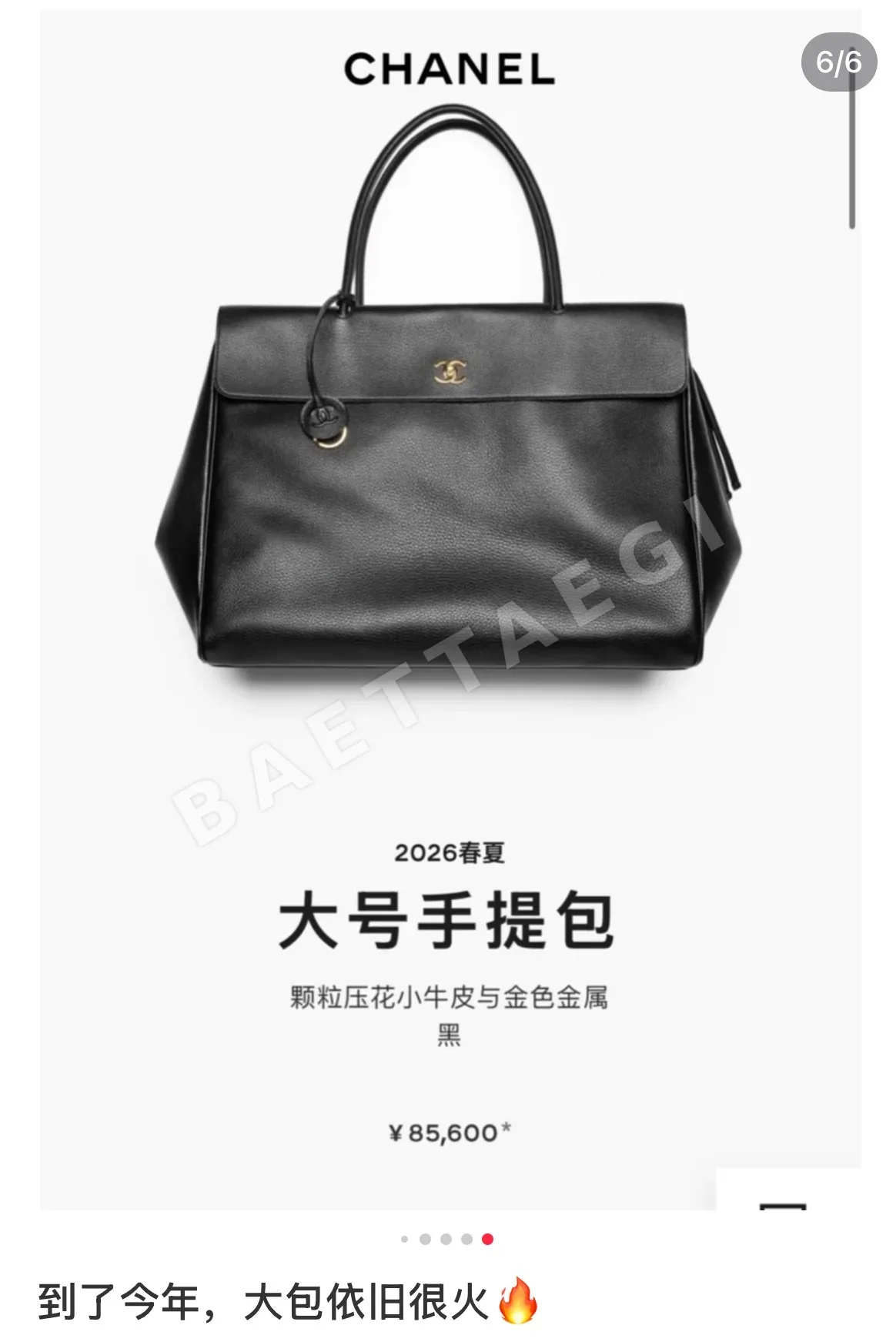 샤넬 라지 토트 가방 상세 이미지 2