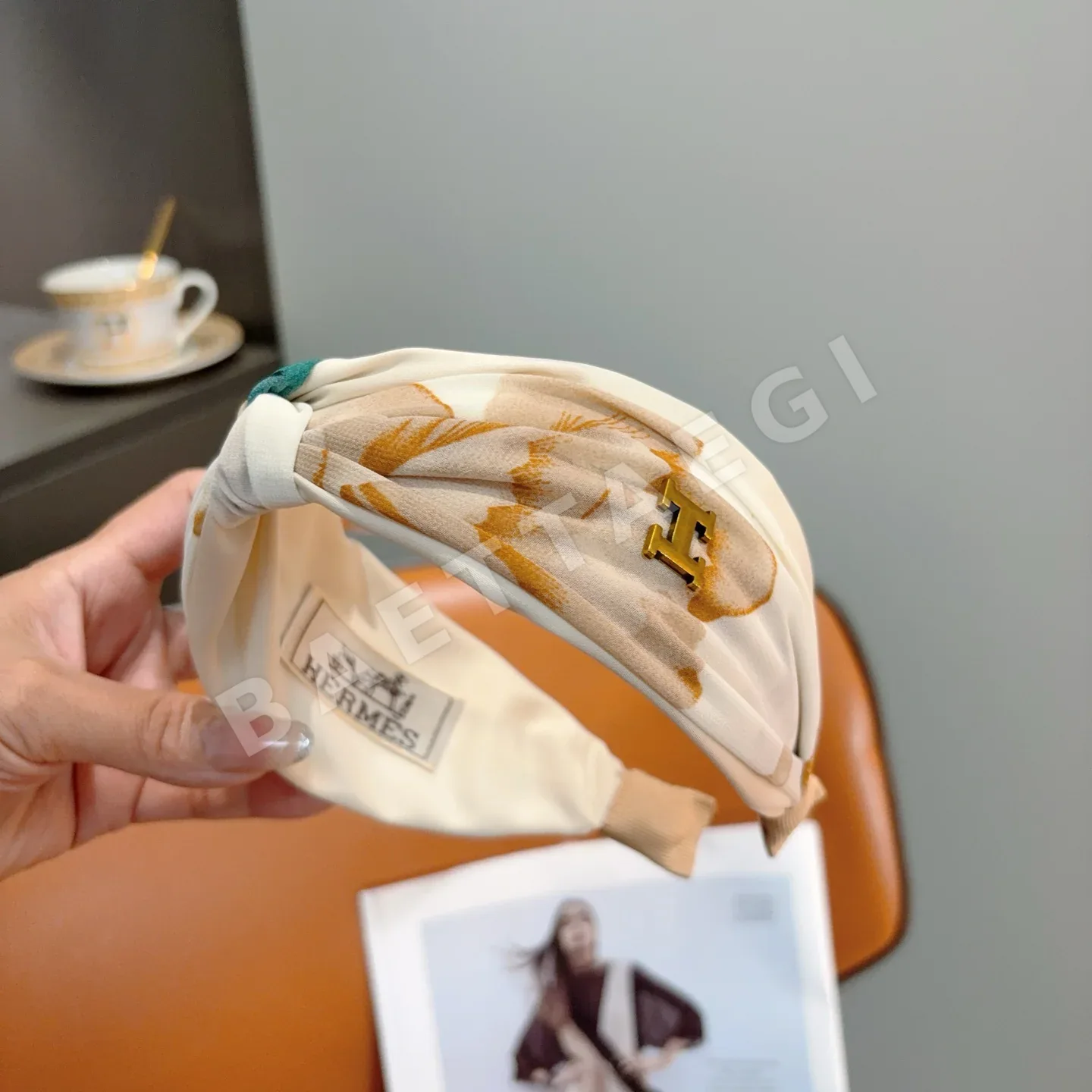 에르메스 실크 와이드 헤드밴드 상세 이미지 4