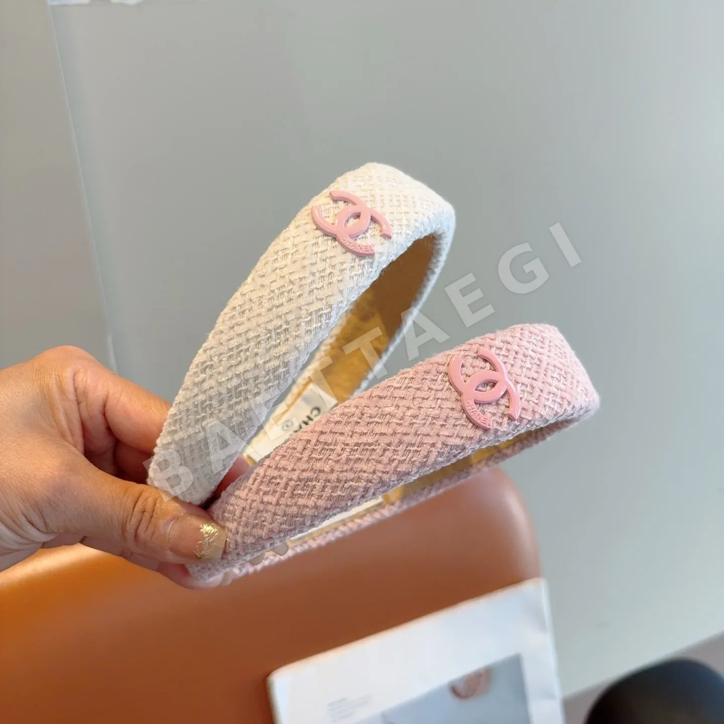 샤넬 더블 C 로고 미니 헤어밴드 상세 이미지 3