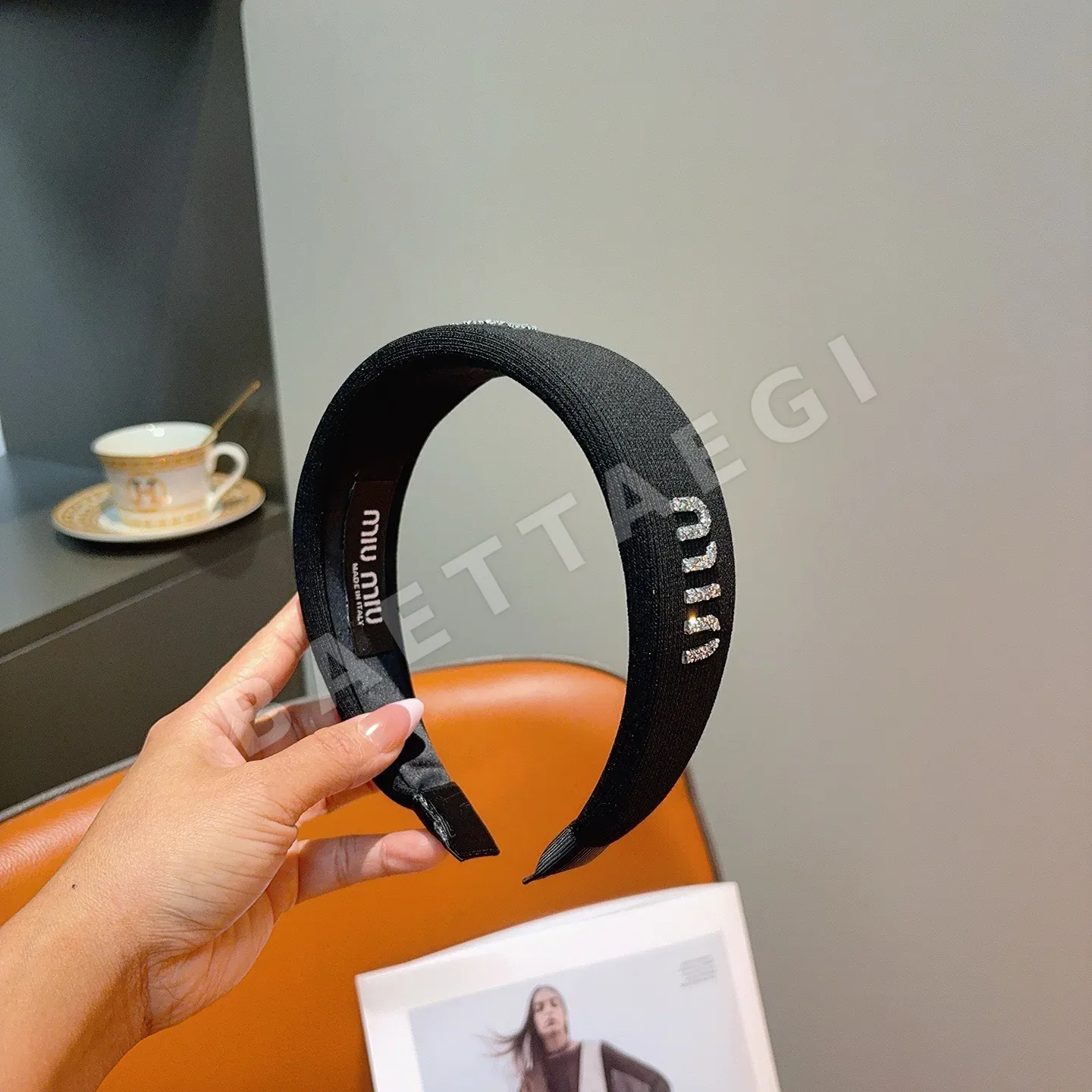 미우미우 스위트 레터 핸드메이드 머리띠 상세 이미지 3