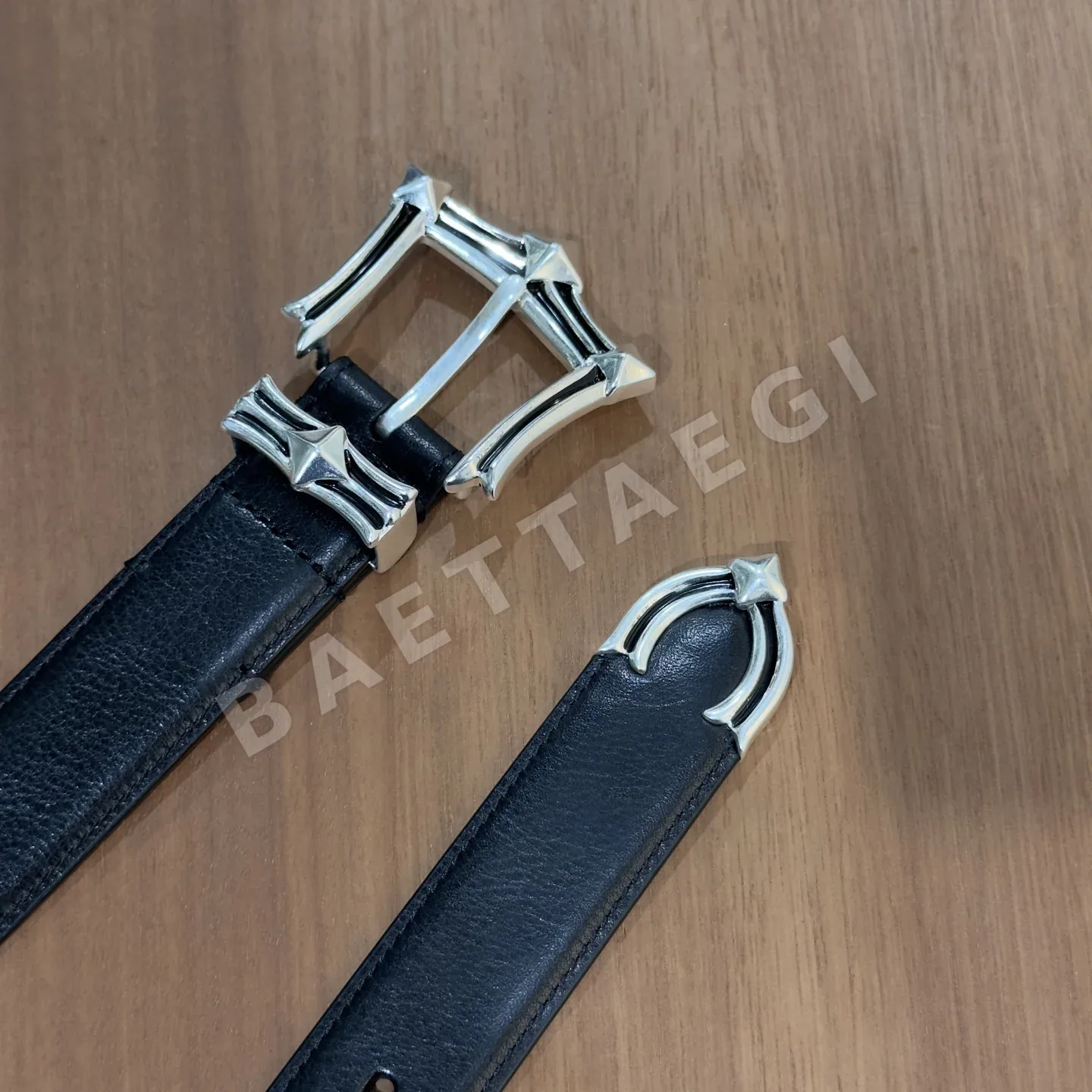 크롬하츠 하트 오브 크롬 헤링본 소가죽 벨트 상세 이미지 2