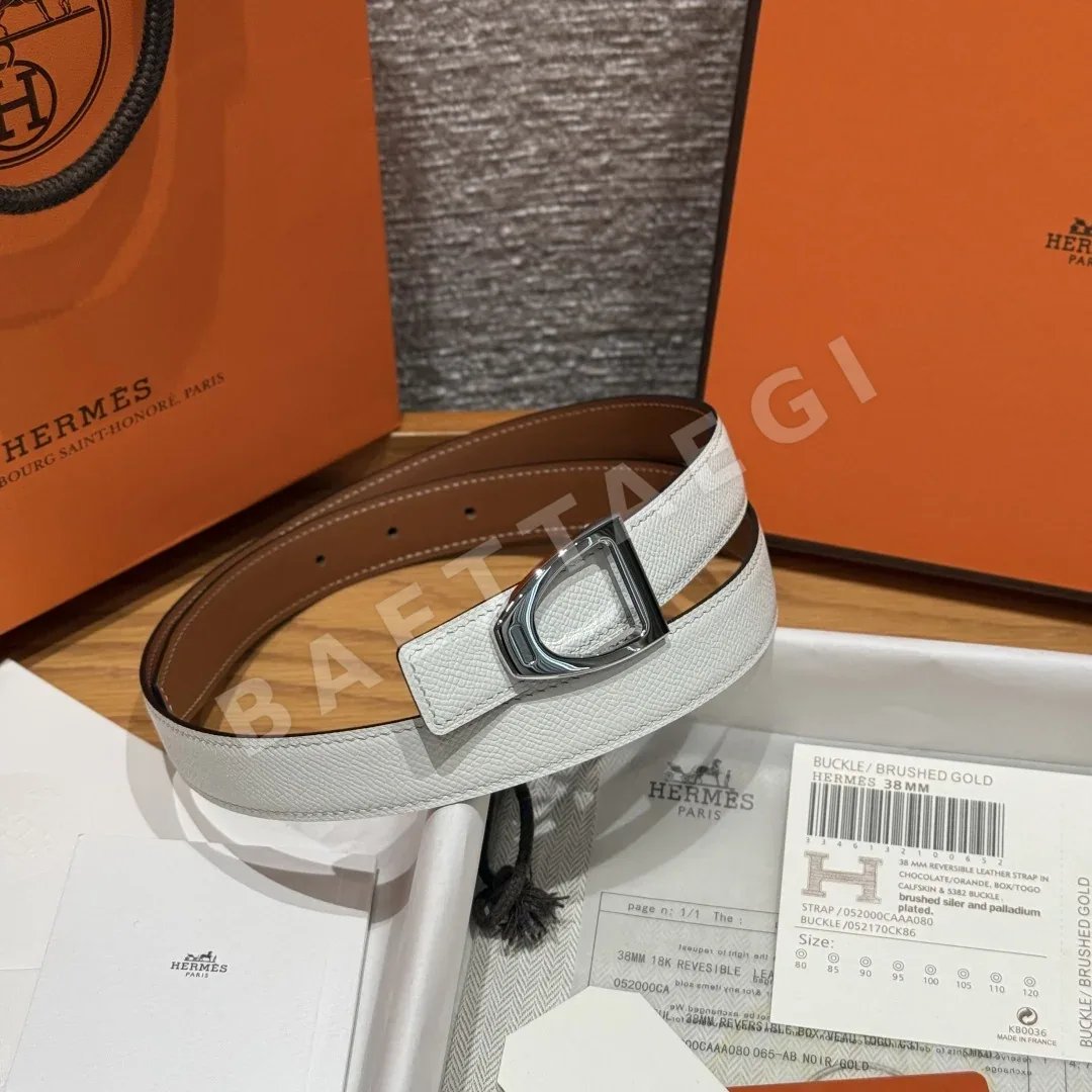 에르메스 카발리에르 양면 가죽 벨트 상세 이미지 2