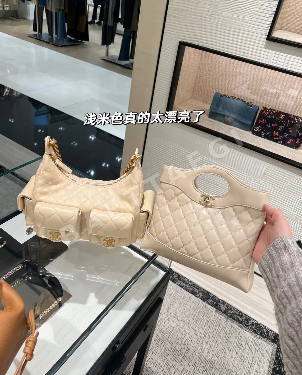 샤넬 램스킨 탈착 숄더 스트랩 미니 가방 상세 이미지 2