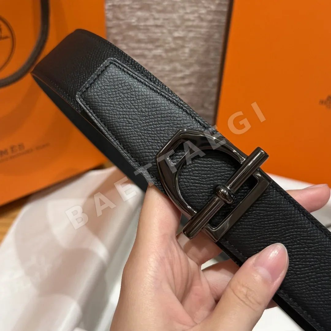 에르메스 베토네 당크르 아웃라인 양면 가죽 벨트 상세 이미지 5