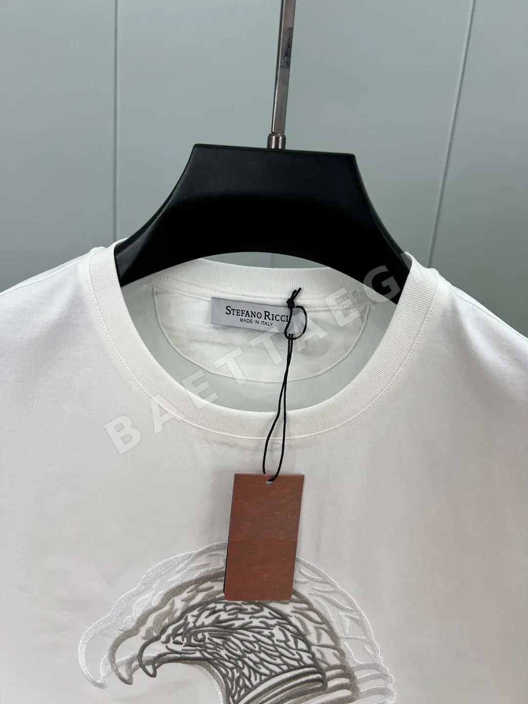 스테파노리치 쌍두 독수리 자수 남성 반팔 티셔츠 상세 이미지 4