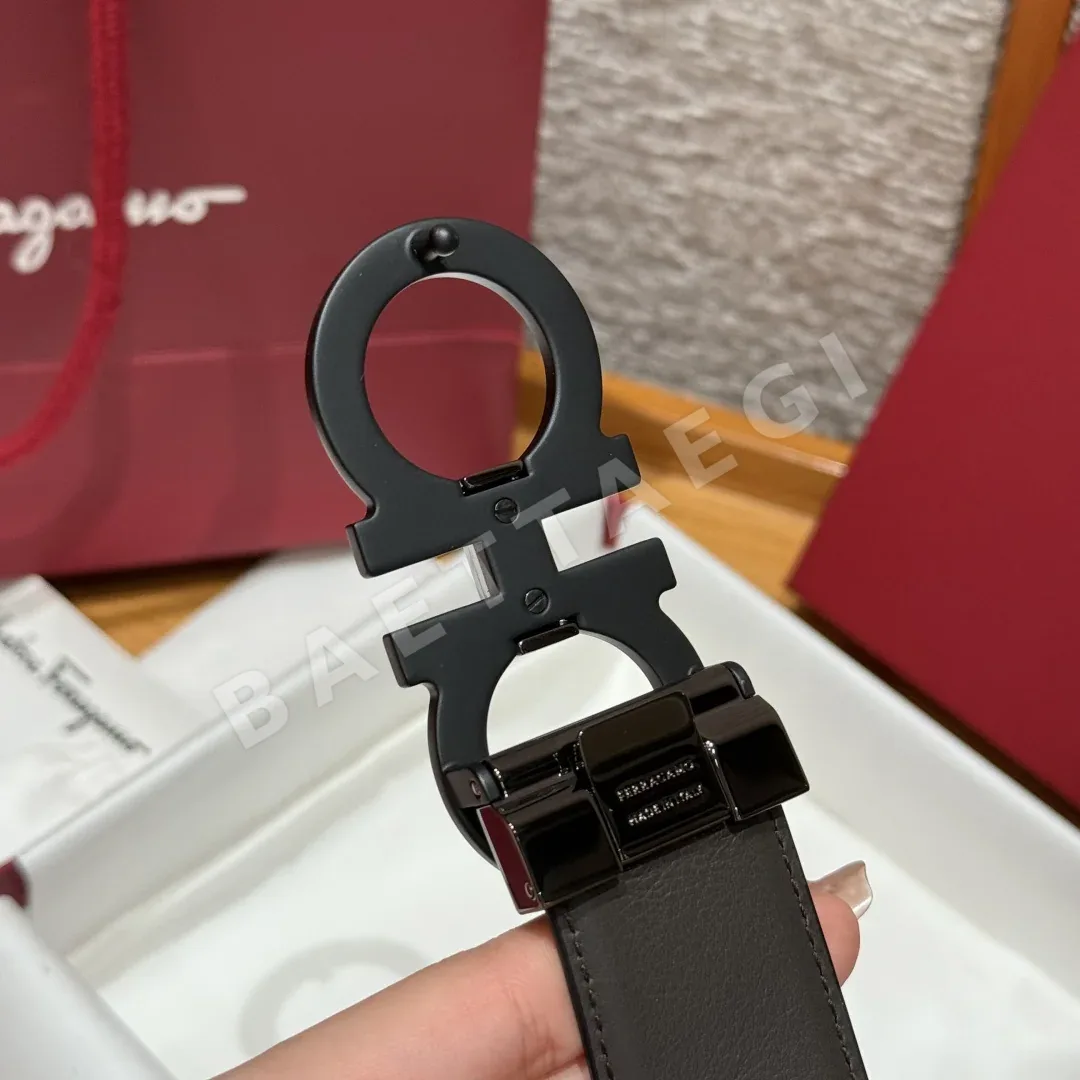페레가모 간치니 양면 가죽 벨트 상세 이미지 7