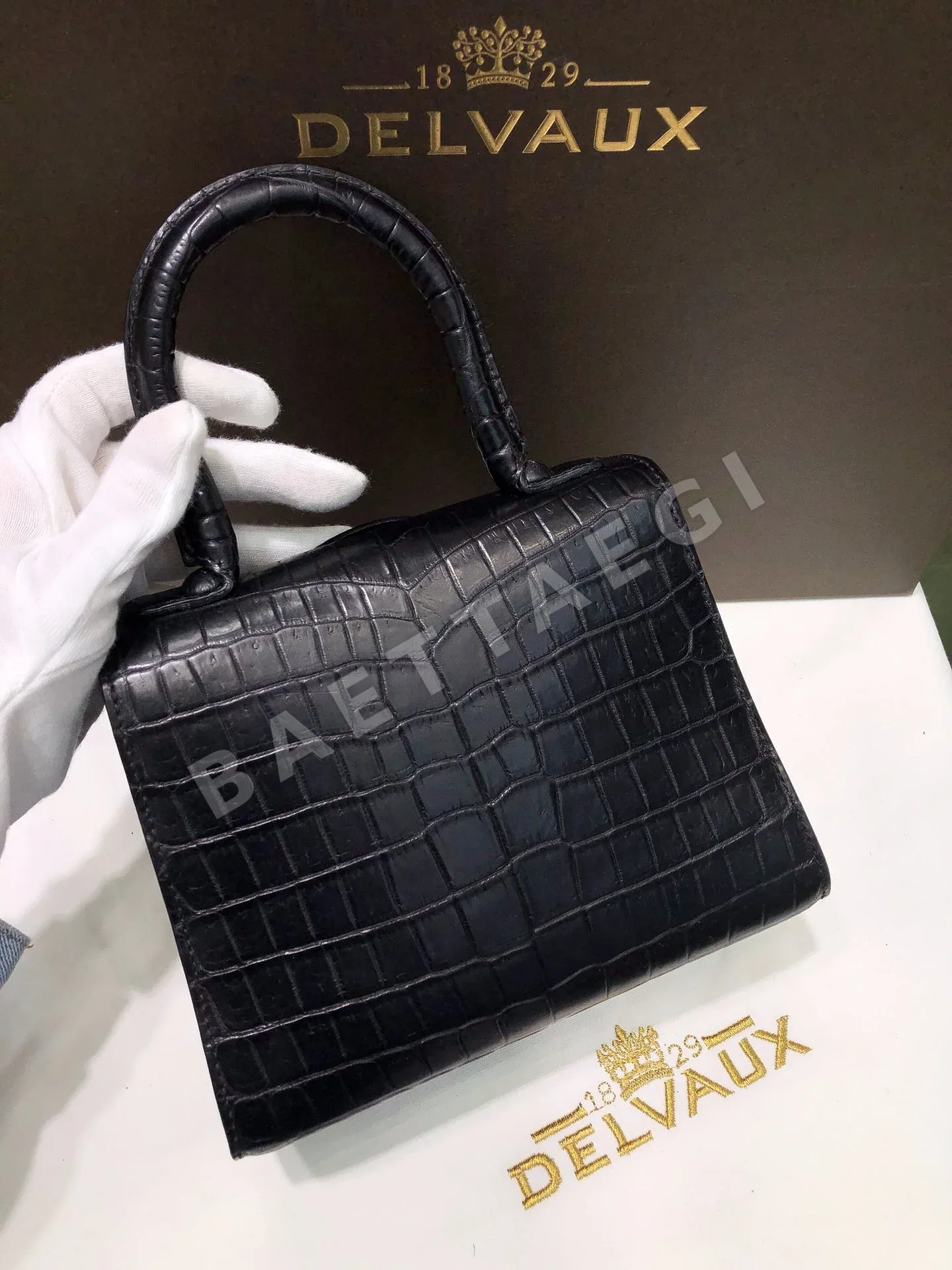 델보 브릴랑 가죽 크로커다일 가방 상세 이미지 3