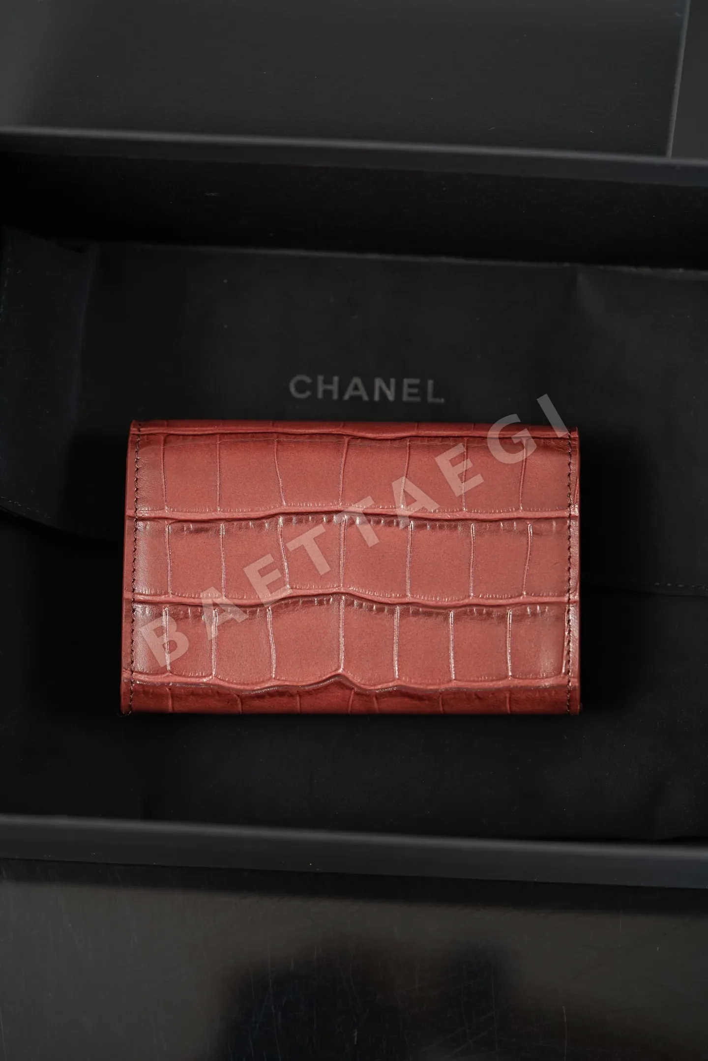 샤넬 크로커다일 엠보싱 레더 카드홀더 지갑 상세 이미지 2