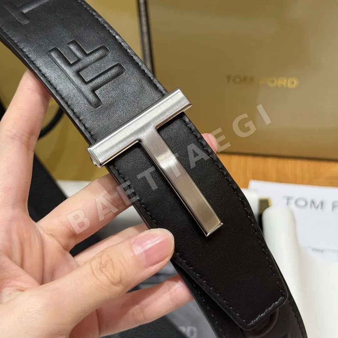 톰포드 T 버클 송아지가죽 남성 벨트 상세 이미지 5