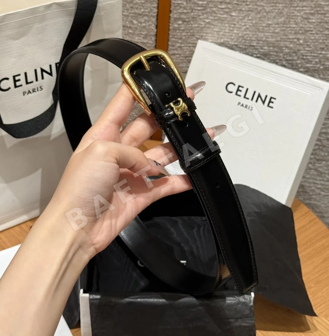 셀린느 비비앙 30mm 트리옹프 가죽 벨트 상세 이미지 9